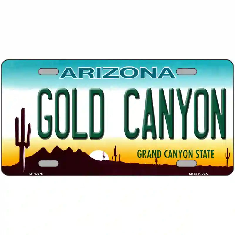 Gold Canyon Arizona Novelty Metal License Plate Tag 24" x 12" (LLP)