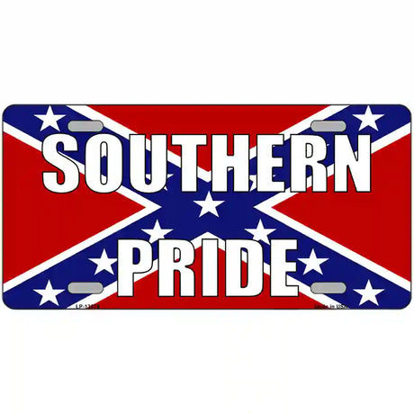 Southern Pride Confederate Novelty Metal License Plate Tag 24" x 12" (LLP)