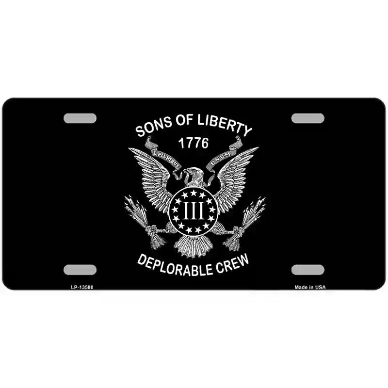 Sons of Liberty 1776 Novelty Metal License Plate Tag 24" x 12" (LLP)