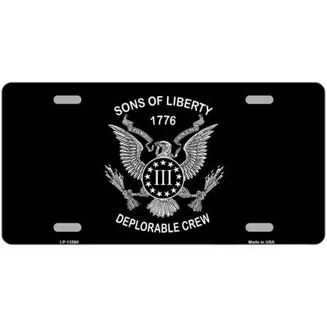 Sons of Liberty 1776 Novelty Metal License Plate Tag 24" x 12" (LLP)