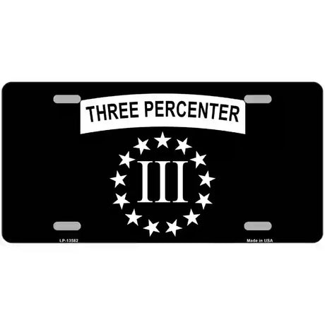 3 Percenter Ring of Stars Novelty Metal License Plate Tag 24" x 12" (LLP)