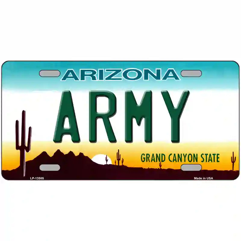 Army Arizona Novelty Metal License Plate Tag 24" x 12" (LLP)