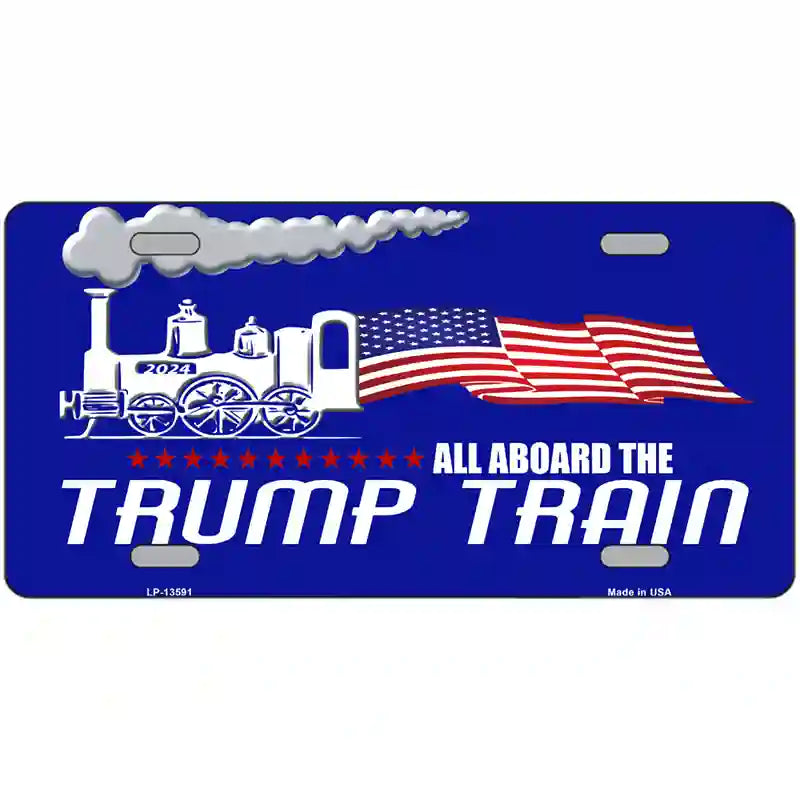 Trump Train Novelty Metal License Plate Tag 24" x 12" (LLP)