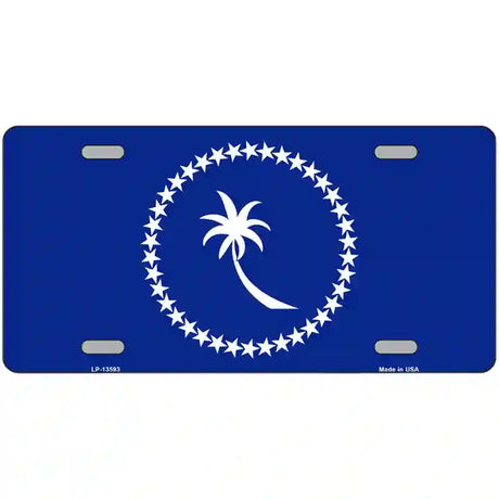 Chuuk Island Flag Novelty Metal License Plate Tag 24" x 12" (LLP)