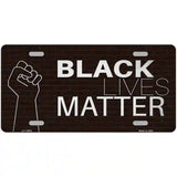 Black Lives Matter Fist Brick Novelty Metal License Plate Tag 24" x 12" (LLP)