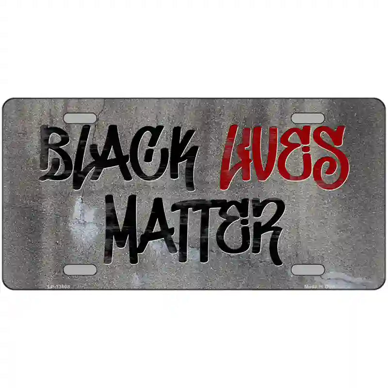 Black Lives Matter Concrete Novelty Metal License Plate Tag 24" x 12" (LLP)