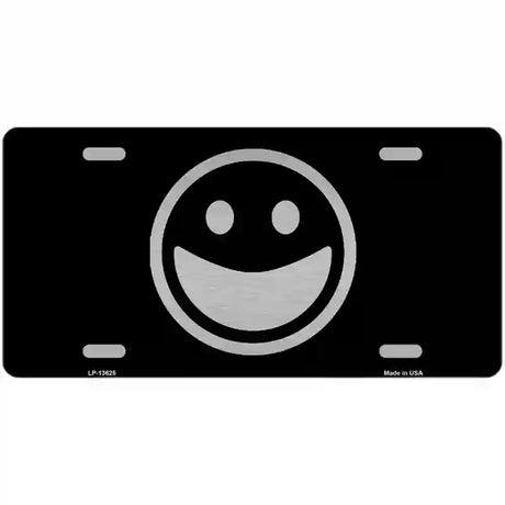 Happy Black Novelty Metal License Plate Tag 24" x 12" (LLP)