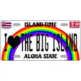 I Heart Big Island Novelty Metal License Plate Tag 24" x 12" (LLP)