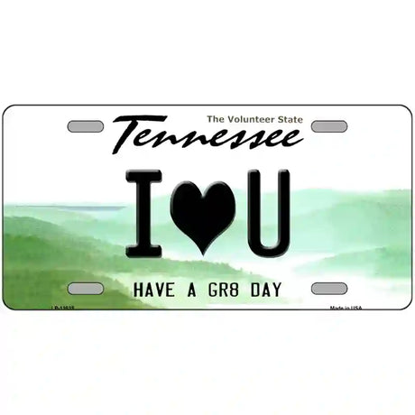 I Heart You Novelty Metal License Plate Tag 24" x 12" (LLP)