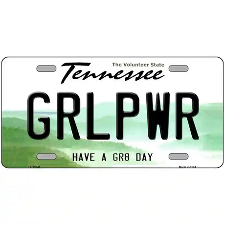 Girl Power Novelty Metal License Plate Tag 24" x 12" (LLP)