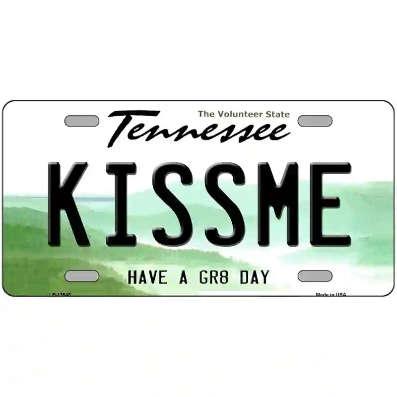 Kiss Me Novelty Metal License Plate Tag 24" x 12" (LLP)