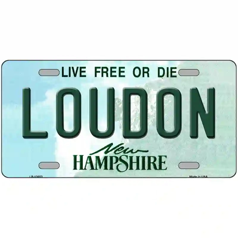 Loudon New Hampshire Novelty Metal License Plate Tag 24" x 12" (LLP)