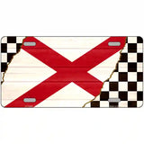 Alabama Racing Flag Novelty Metal License Plate Tag 24" x 12" (LLP)