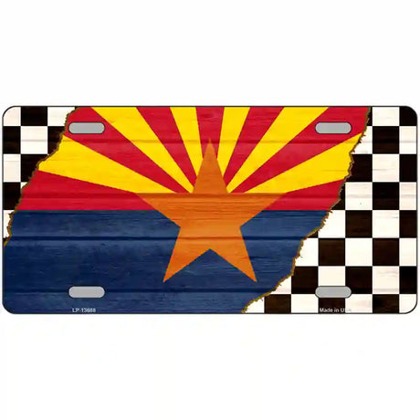 Arizona Racing Flag Novelty Metal License Plate Tag 24" x 12" (LLP)