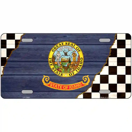 Idaho Racing Flag Novelty Metal License Plate Tag 24" x 12" (LLP)