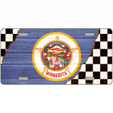 Minnesota Racing Flag Novelty Metal License Plate Tag 24" x 12" (LLP)