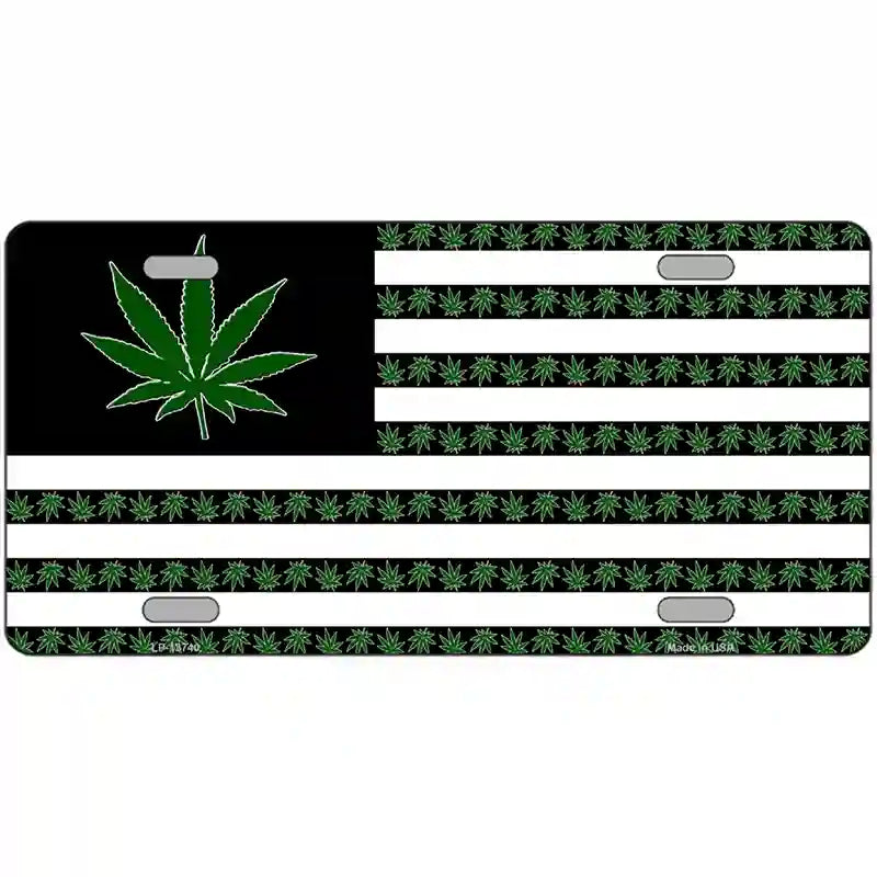 American Weed Novelty Metal License Plate Tag 24" x 12" (LLP)