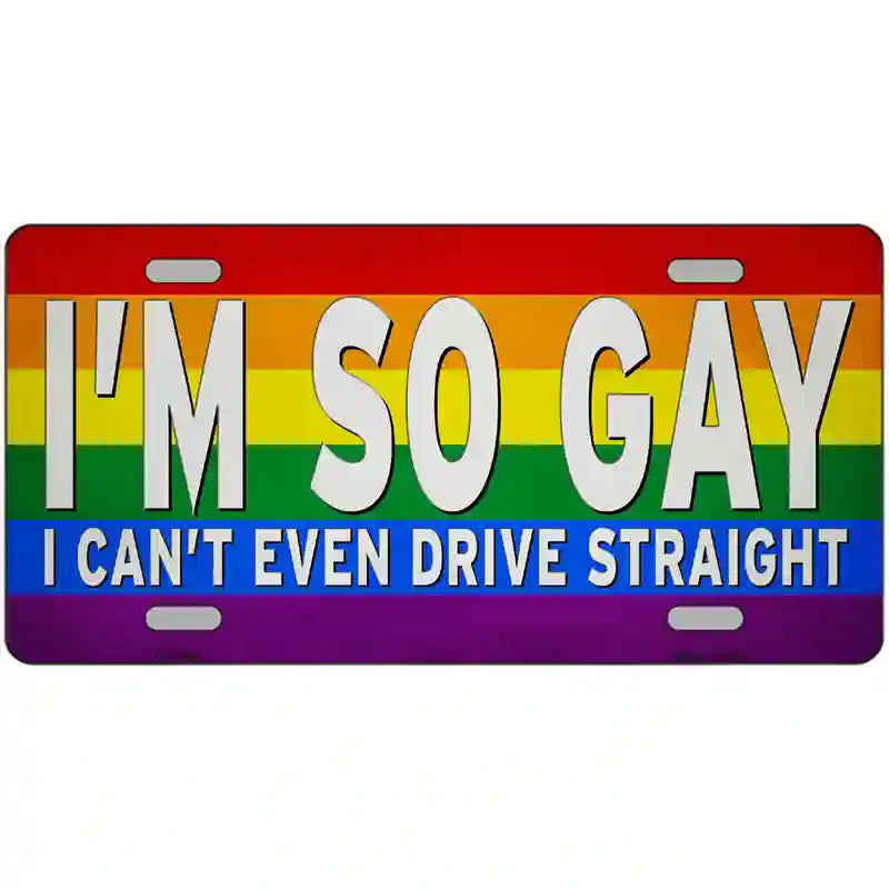 Im So Gay Novelty Metal License Plate Tag 24" x 12" (LLP)