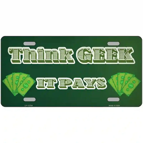 Think Geek Novelty Metal License Plate Tag 24" x 12" (LLP)