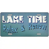 Lake Time Novelty Metal License Plate Tag 24" x 12" (LLP)