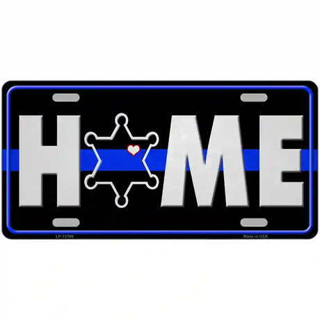 Home Sheriff Badge Novelty Metal License Plate Tag 24" x 12" (LLP)