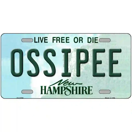 Ossipee New Hampshire Novelty Metal License Plate Tag 24" x 12" (LLP)