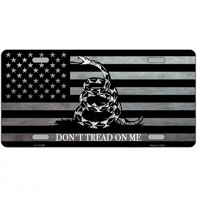 Dont Tread On Me American Flag Novelty Metal License Plate 24" x 12" (LLP)