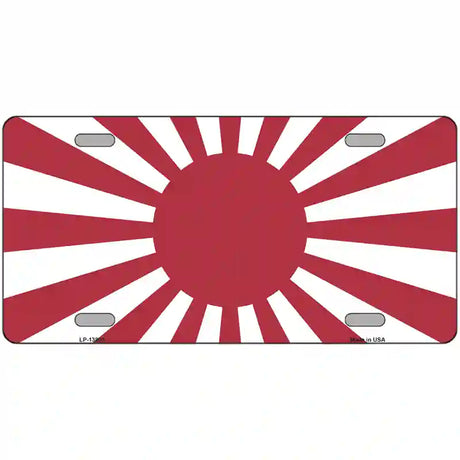 Rising Sun Japan Novelty Metal License Plate Tag 24" x 12" (LLP)