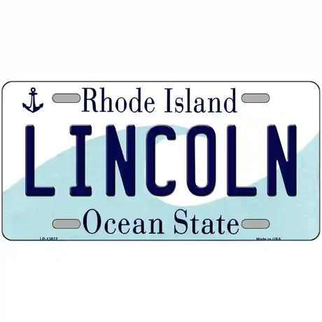 Lincoln Rhode Island License Plate Novelty License Plate 24" x 12" (LLP)