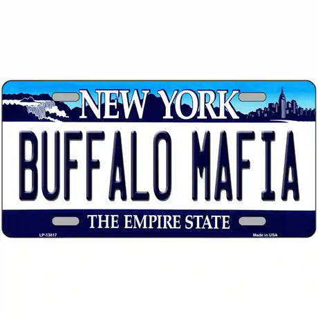 Buffalo Mafia New York Novelty Metal License Plate Tag 24" x 12" (LLP)