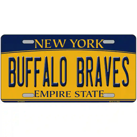 Buffalo Braves New York Novelty Metal License Plate Tag 24" x 12" (LLP)