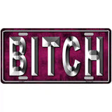 Bitch Pink Novelty Metal License Plate Tag 24" x 12" (LLP)