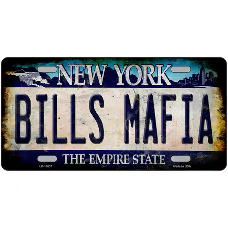 Bills Mafia Novelty Metal License Plate Tag 24" x 12" (LLP)