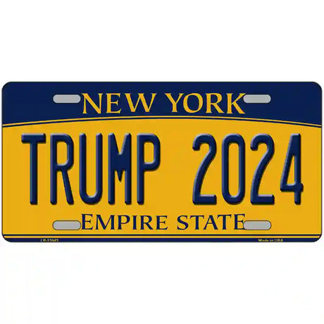 Trump 2024 New York Novelty Metal License Plate 24" x 12" (LLP)