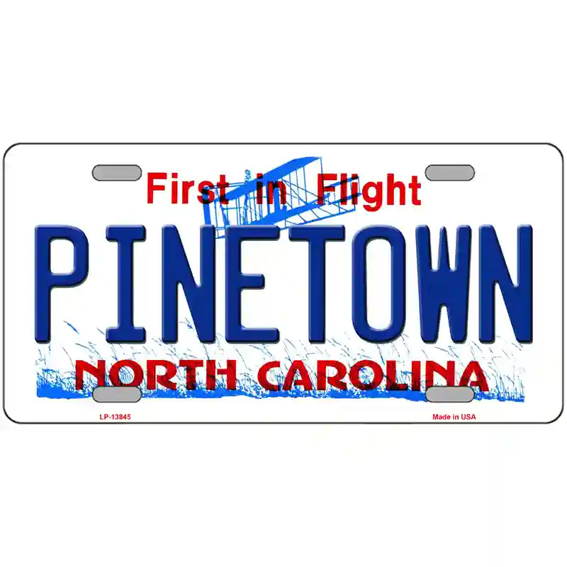 Pinetown North Carolina Novelty Metal License Plate Tag 24" x 12" (LLP)