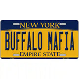 Buffalo Mafia NY Yellow Novelty Metal License Plate Tag 24" x 12" (LLP)