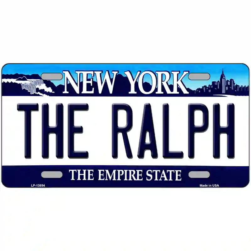 The Ralph NY Blue Novelty Metal License Plate Tag 24" x 12" (LLP)