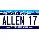 Allen 17 NY Blue Novelty Metal License Plate Tag 24" x 12" (LLP)