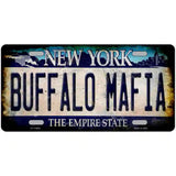 Buffalo Mafia NY Blue Rusty Novelty Metal License Plate Tag 24" x 12" (LLP)