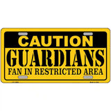 Caution Guardians Novelty Metal License Plate Tag 24" x 12" (LLP)