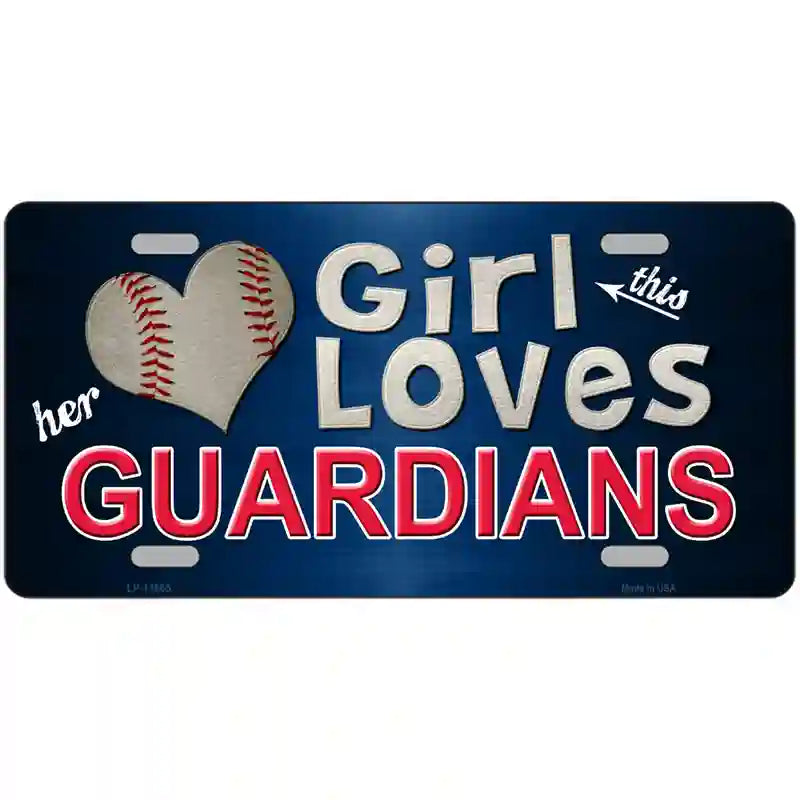 This Girl Loves Guardians Novelty Metal License Plate Tag 24" x 12" (LLP)