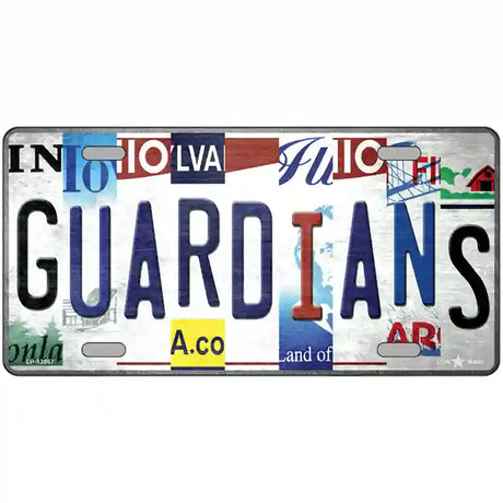 Guardians Strip Art Novelty Metal License Plate Tag 24" x 12" (LLP)