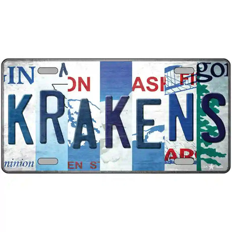 Krakens Strip Art Novelty Metal License Plate Tag 24" x 12" (LLP)