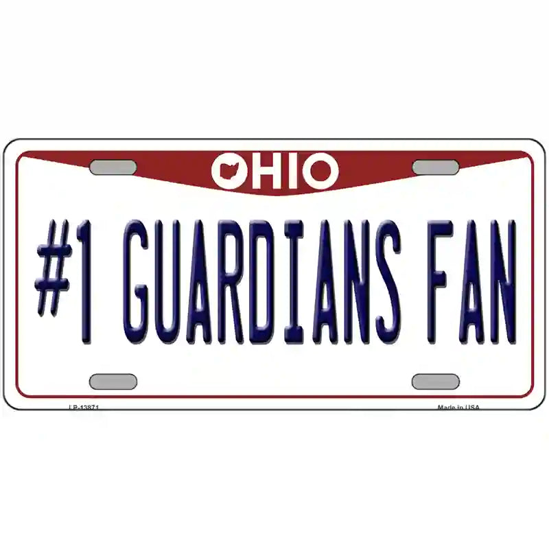 Number 1 Guardians Fan Ohio Novelty Metal License Plate Tag 24" x 12" (LLP)