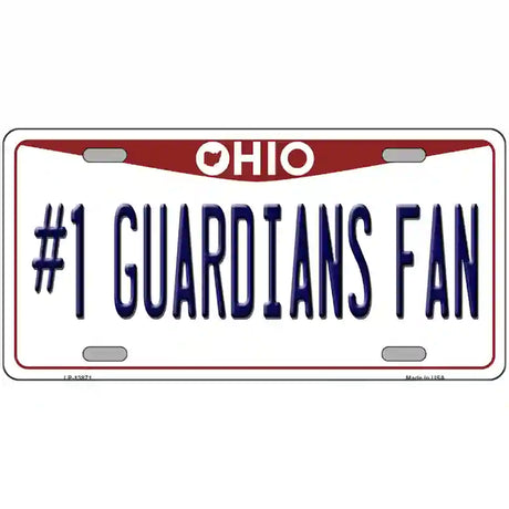 Number 1 Guardians Fan Ohio Novelty Metal License Plate Tag 24" x 12" (LLP)