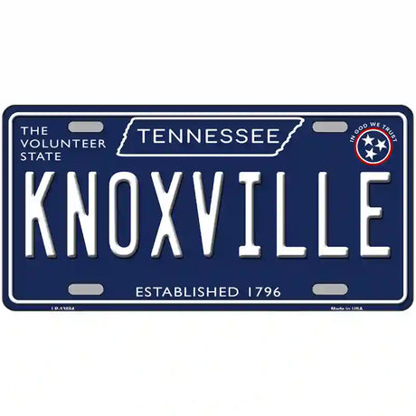 Knoxville Tennessee Blue Novelty Metal License Plate Tag 24" x 12" (LLP)