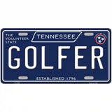 Golfer Tennessee Blue Novelty Metal License Plate Tag 24" x 12" (LLP)