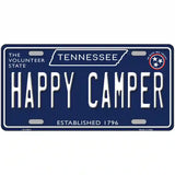 Happy Camper Tennessee Blue Novelty Metal License Plate Tag 24" x 12" (LLP)