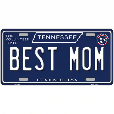 Best Mom Tennessee Blue Novelty Metal License Plate Tag 24" x 12" (LLP)