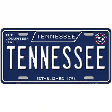 TN Tennessee Blue Novelty Metal License Plate Tag 24" x 12" (LLP)